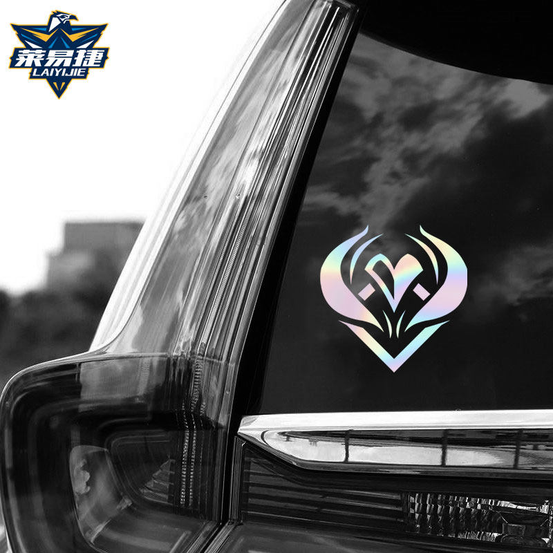 kda新女团阿卡丽寡妇the baddest镭射反光款游戏后保险杠汽车贴纸