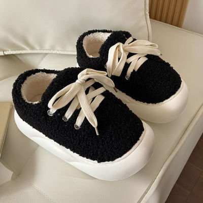 2026踩屎感棉拖鞋女包跟冬季2024新款家居室内保暖毛毛加绒厚底棉