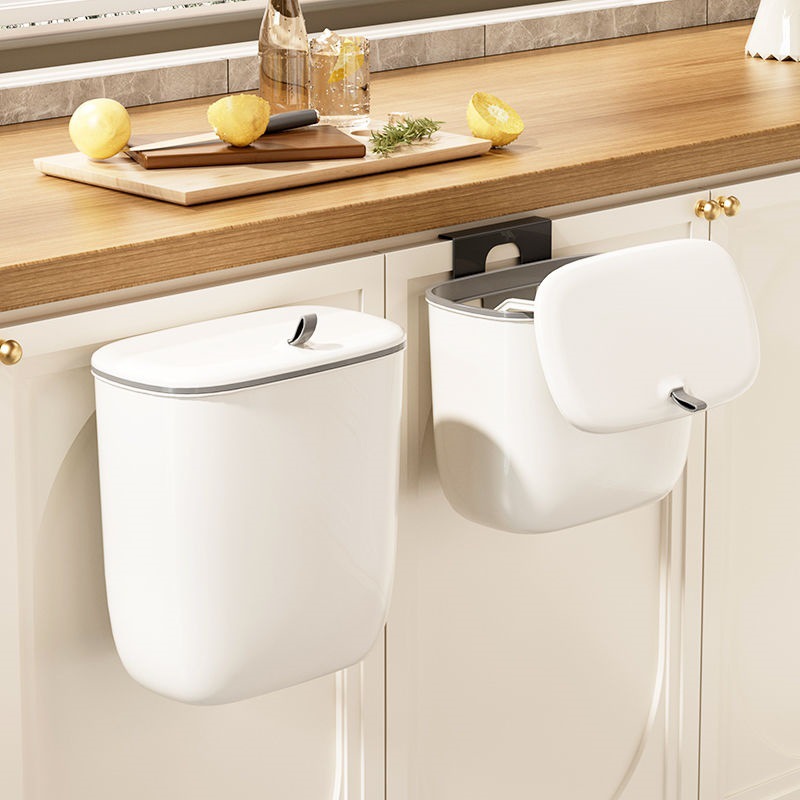 2026厨房垃圾桶壁挂式家用带盖厕所卫生间客厅纸篓厨余挂式收纳桶