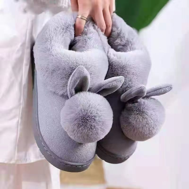 2026冬季包跟棉拖鞋情侣新款加绒高帮保暖家居外穿厚底防滑简约棉