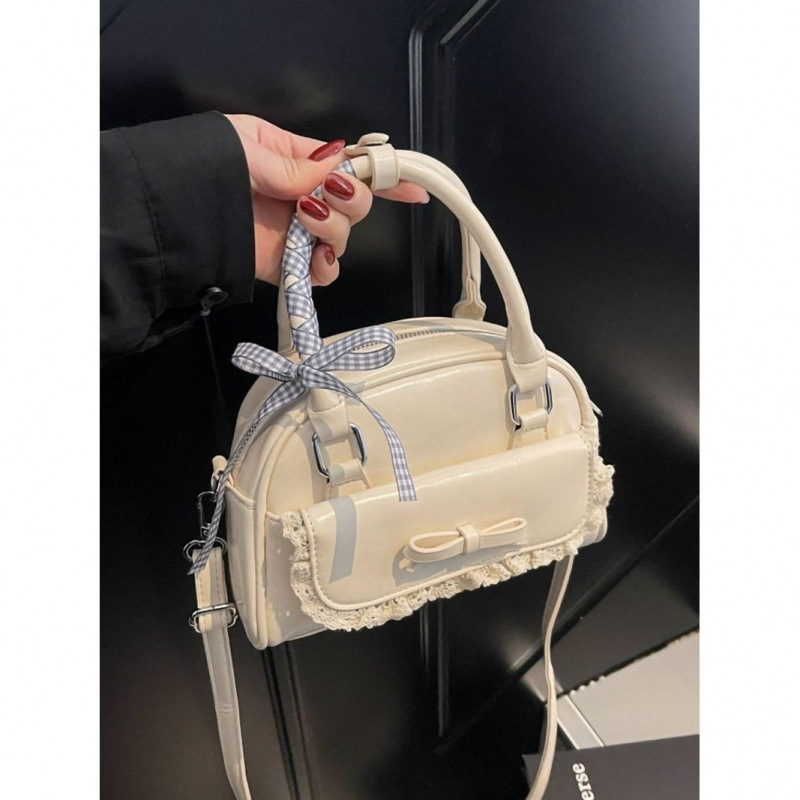 2026高级感小众蝴蝶结包包女春夏2025新款时尚手提保龄球包百搭斜