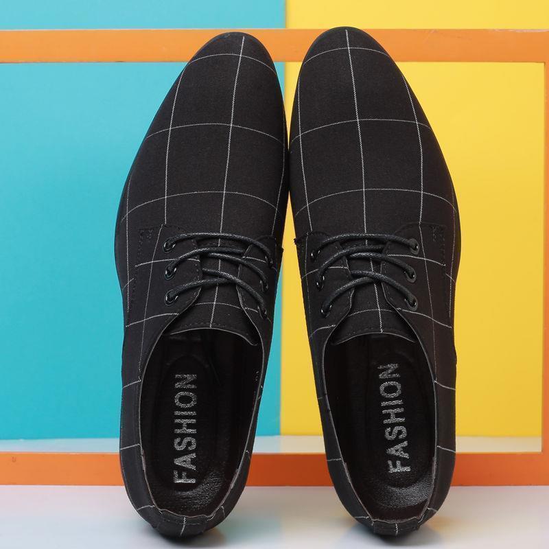 2026秋冬季新款男士帆布鞋休闲透气韩版百搭布鞋低帮尖头工作潮鞋