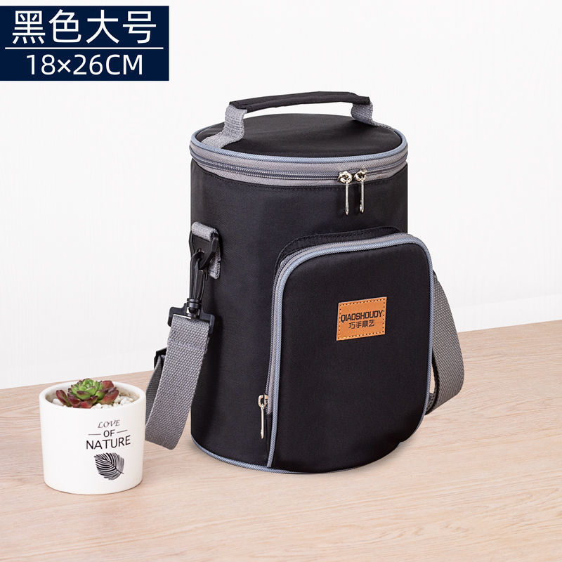 2026保温饭盒袋子手提袋保温袋铝箔饭袋饭盒袋提饭的手提包圆形饭