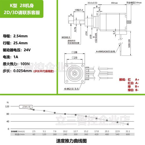 立三固定轴丝杆步进马达推杆电动缸升降微小型伸缩直线马达电动缸