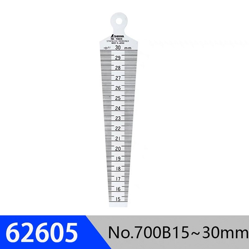 日本亲和企鹅牌孔尺孔径尺楔形间隙尺塞尺不锈钢金属15mm高精度