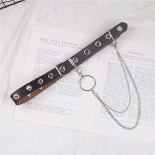 ins欧美蝴蝶链条腰带装饰朋克裤链子配饰jk制服嘻哈皮带免打孔潮