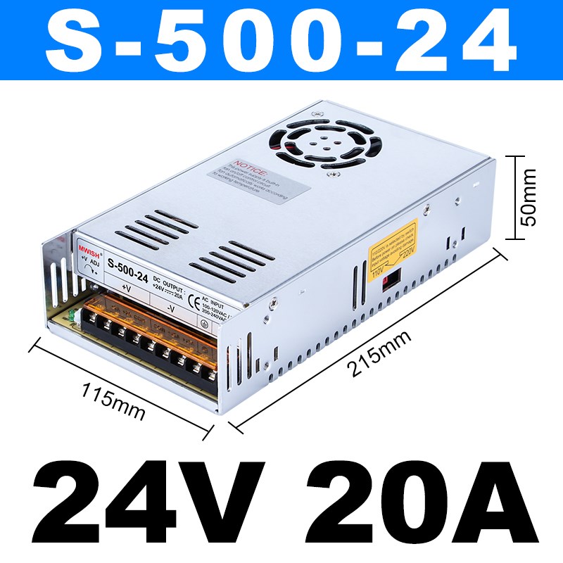 深圳明伟S-600W500W-24V25A20A开关电源60V110V12V50A40A变压器DC