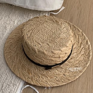 高品質拉菲草帽男女ins休閑海邊度假風草帽戶外遮陽帽子 外貿原單