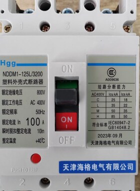 天津海格NDDM1系列塑壳断路器漏电保护空气开关3P4P
