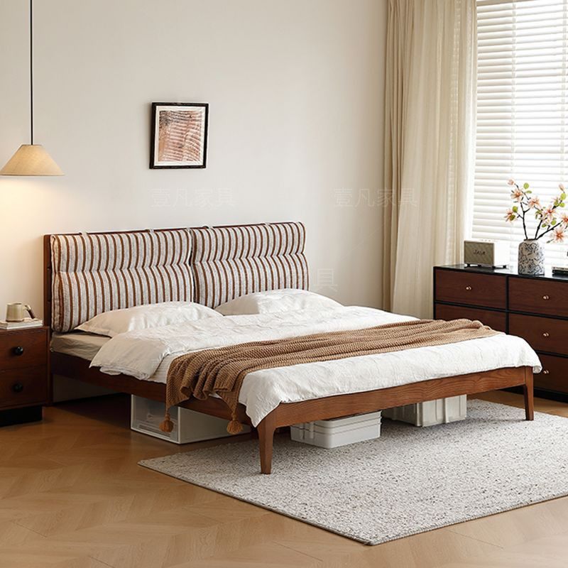 法式中古风白蜡木床超薄床头实木床小户型双人床可拆洗双枕软包床,住宅家具,实木床,淘宝优惠券,粉丝福利购,淘宝优惠卷