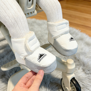 袜保暖鞋 子6到12个月宝宝外出鞋 加绒加厚 子婴儿鞋 小月龄宝宝鞋