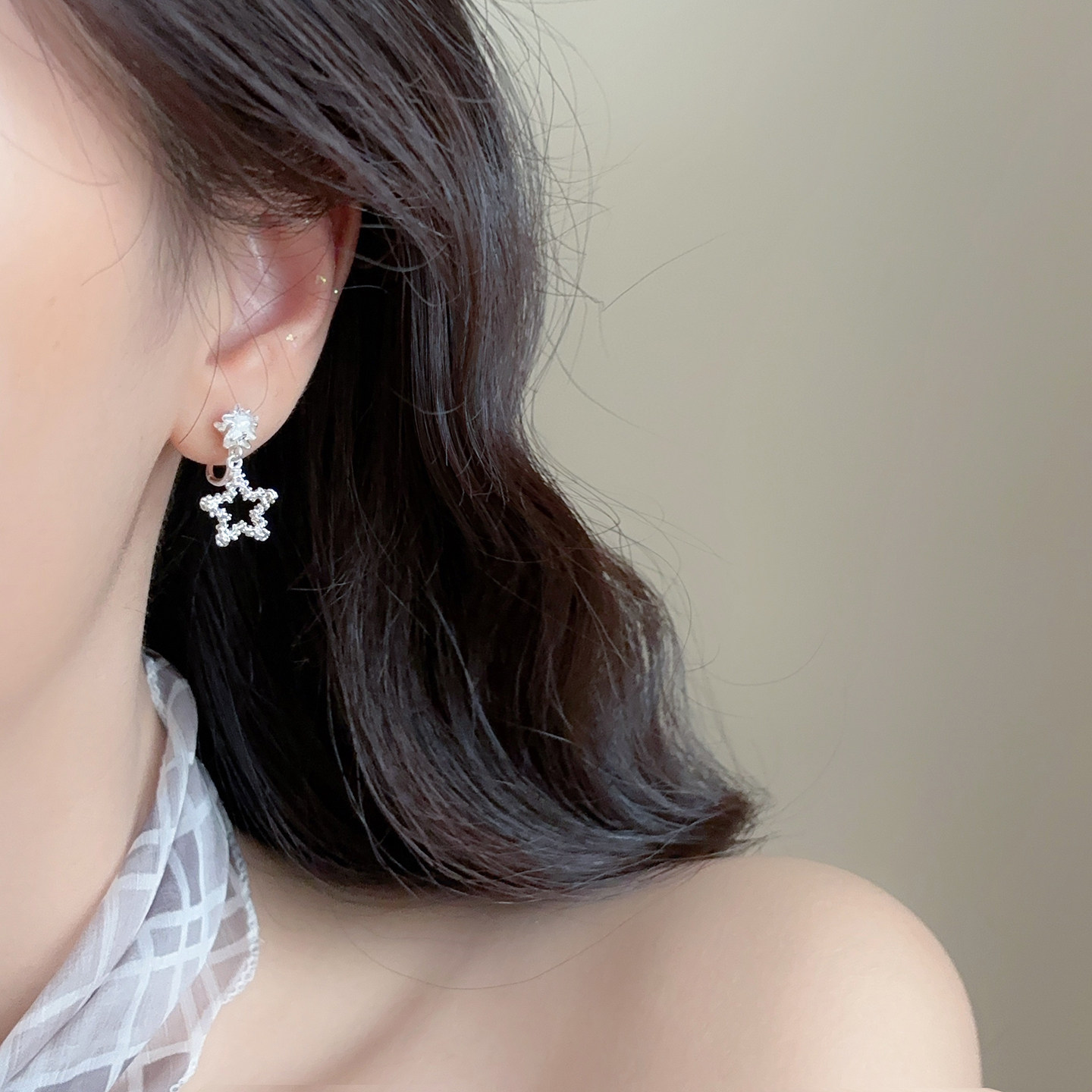「星闪」碎银星星耳环气质高级感轻奢精致耳夹女无耳洞耳饰新款,饰品/流行首饰/时尚饰品新,耳环,淘宝优惠券,粉丝福利购,淘宝优惠卷