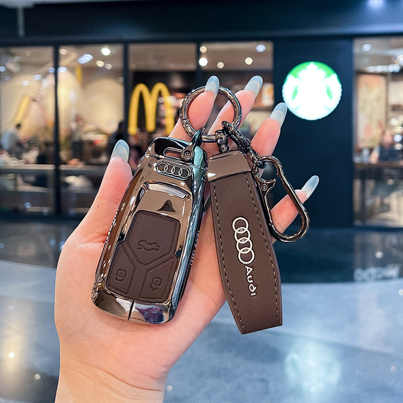 适用奥迪钥匙套新a4l/a6l/g5l/a3/g3/q21/壳a7/q4/a5/a8l高端包扣