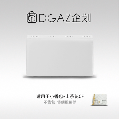 DGAZ包你所爱适用小香包23S山茶花CF mini小号方胖子绸缎包撑白色