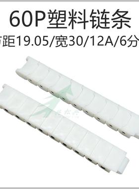 白色RS60p传动链条60P上下料机用拖链POM链条白色龙骨链