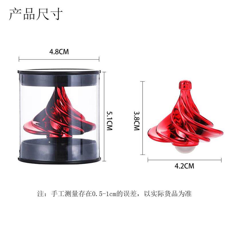 风动陀螺儿童玩具男解压炫旋彩风吹气动孩737手指尖转反陀重力魔