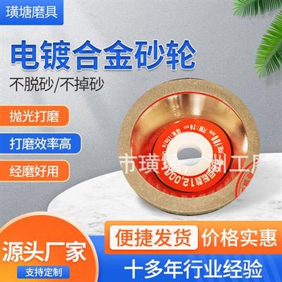 杨氏钻石碳化硼碗型砂轮电镀合金砂轮金刚石磨刀机砂轮钨钢刀