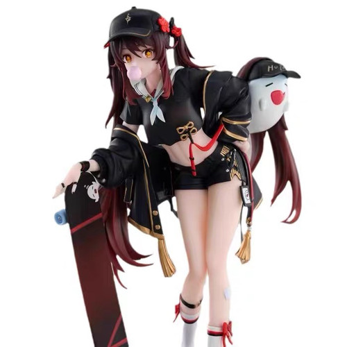 【优质版】手办动漫二次元美少女模型滑板潮服现代服胡桃摆件礼物