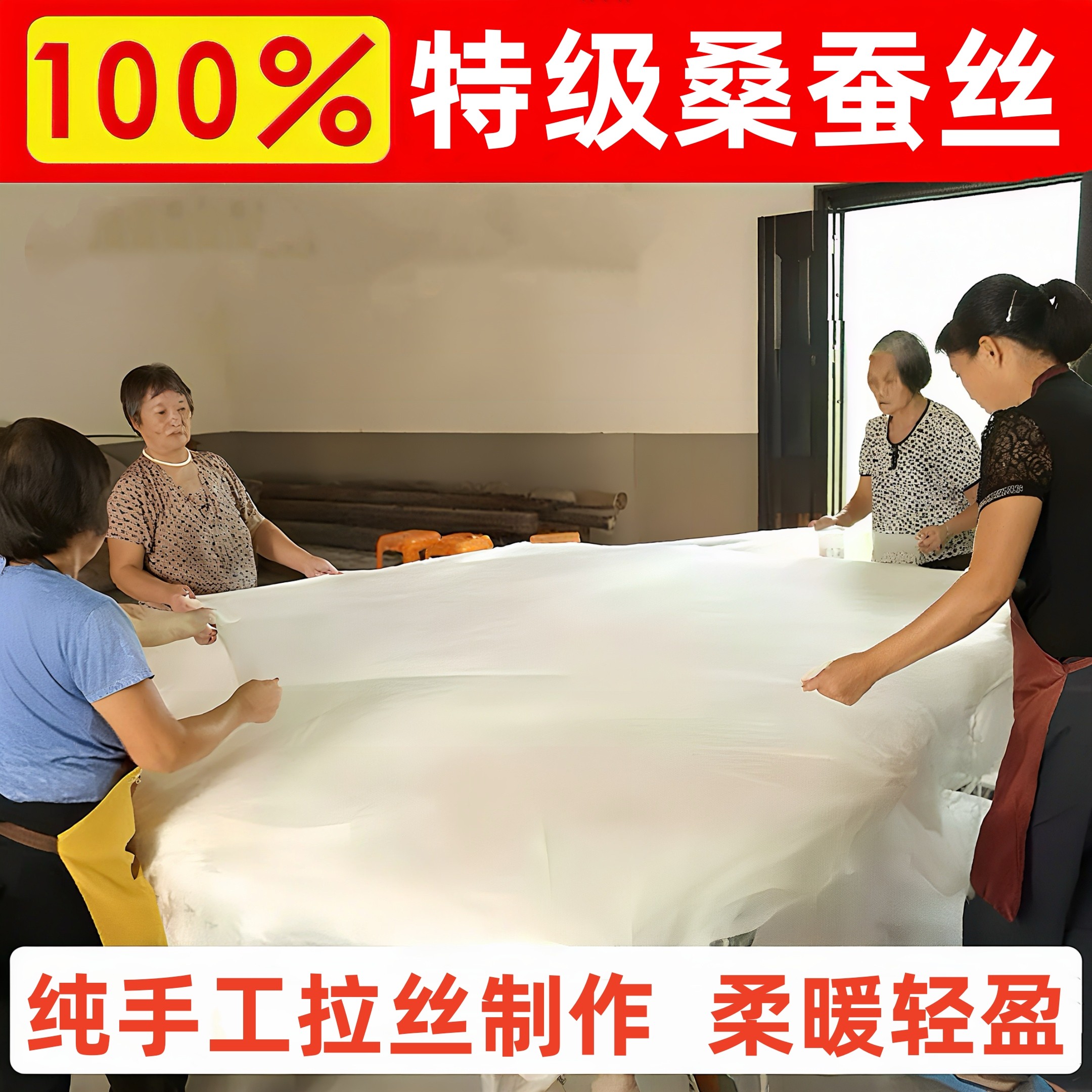 桐乡正品手工蚕丝被100%桑蚕丝被芯春秋被夏凉被空调被子母被冬被,床上用品,蚕丝被,淘宝优惠券,粉丝福利购,淘宝优惠卷