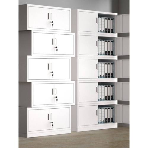 加厚分体五节文件柜办公室铁皮柜财务凭证收纳档案柜带锁资料柜子