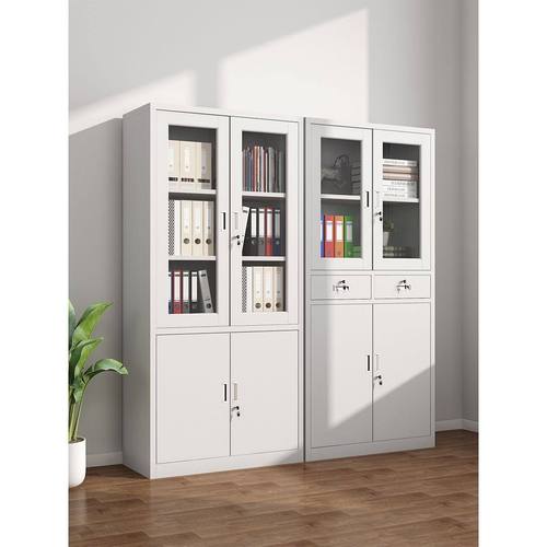 办公室铁皮柜文件柜a4资料柜档案柜凭证柜带锁钢制储物柜收纳柜子