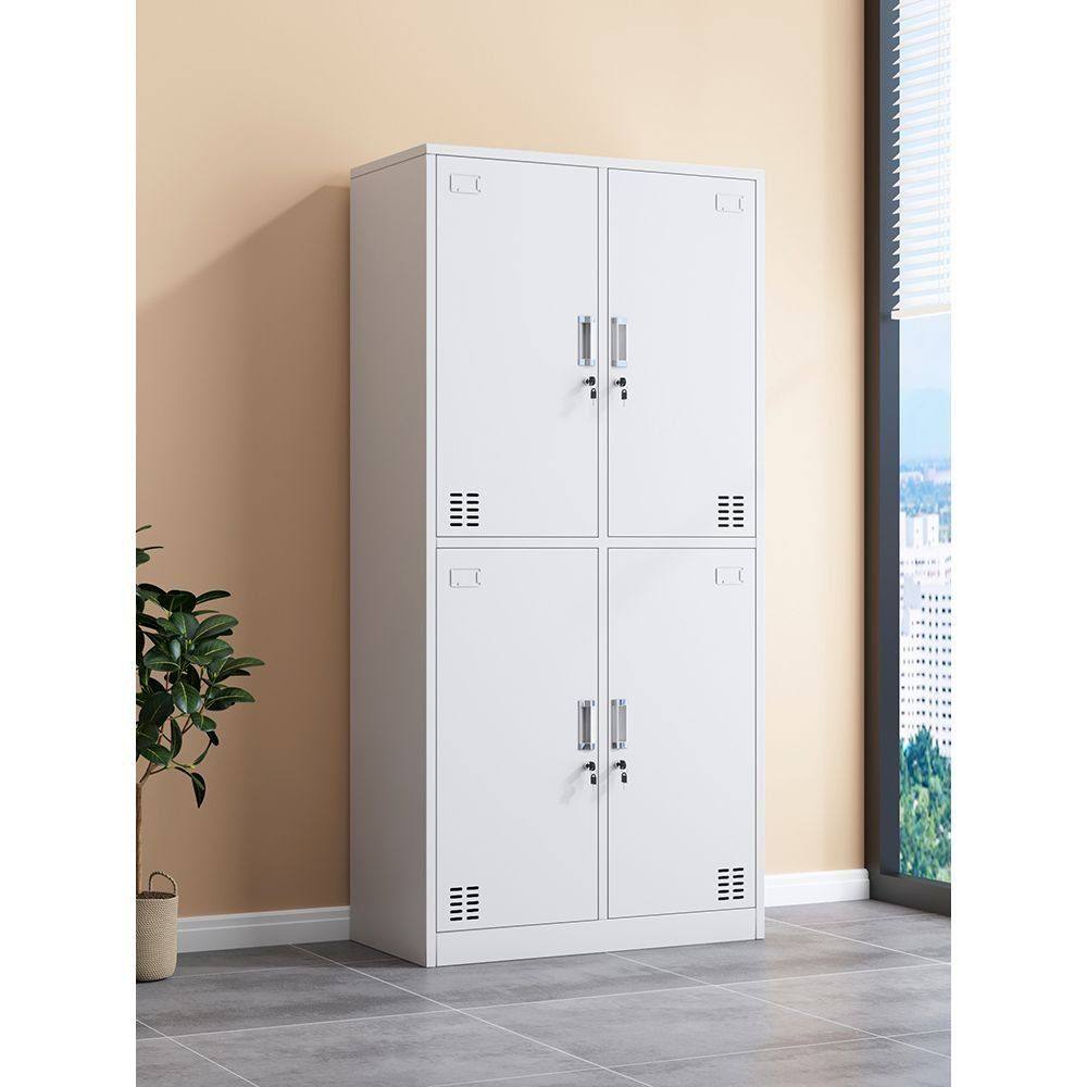 广州钢制四门员工更衣柜子工厂宿舍4门浴室换衣柜带锁铁皮储物柜,商业/办公家具,办公储物柜,淘宝优惠券,粉丝福利购,淘宝优惠卷