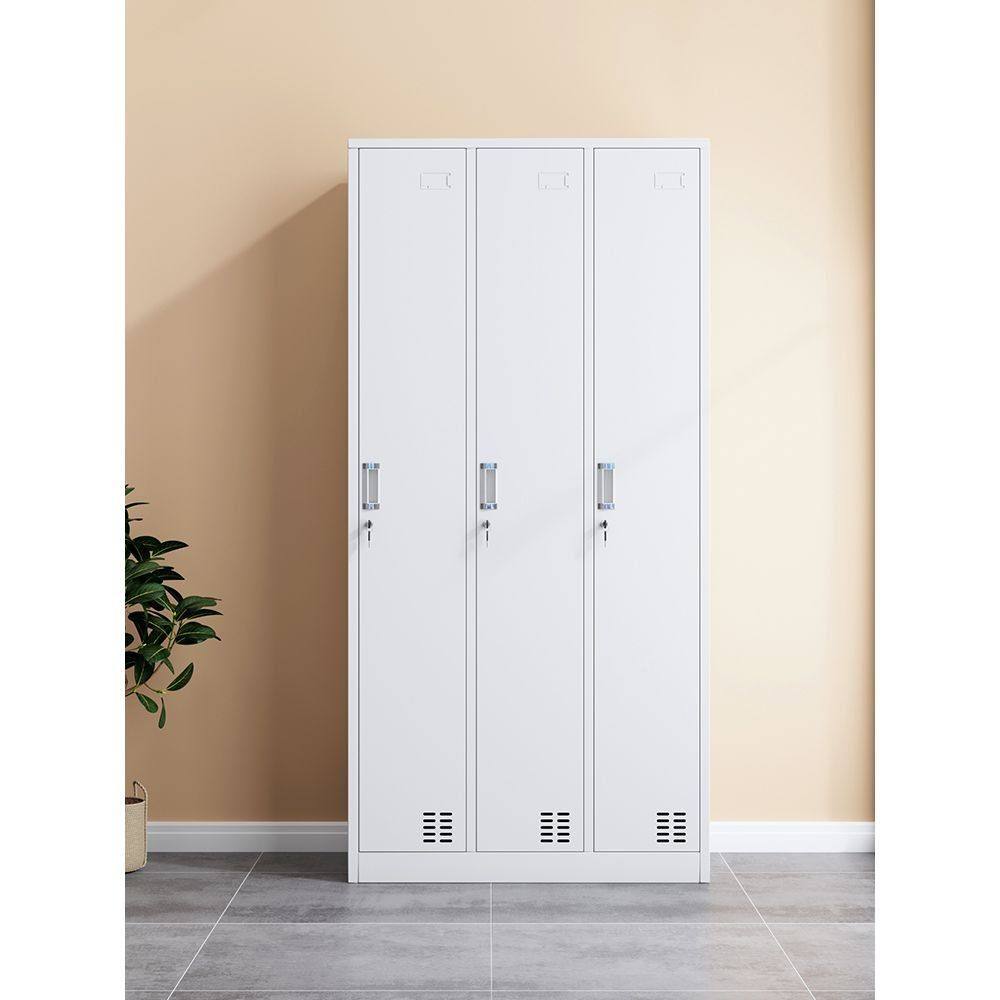 佛山三门更衣柜员工储物柜家用3门铁皮柜子带锁护士办公室换衣柜,商业/办公家具,办公储物柜,淘宝优惠券,粉丝福利购,淘宝优惠卷