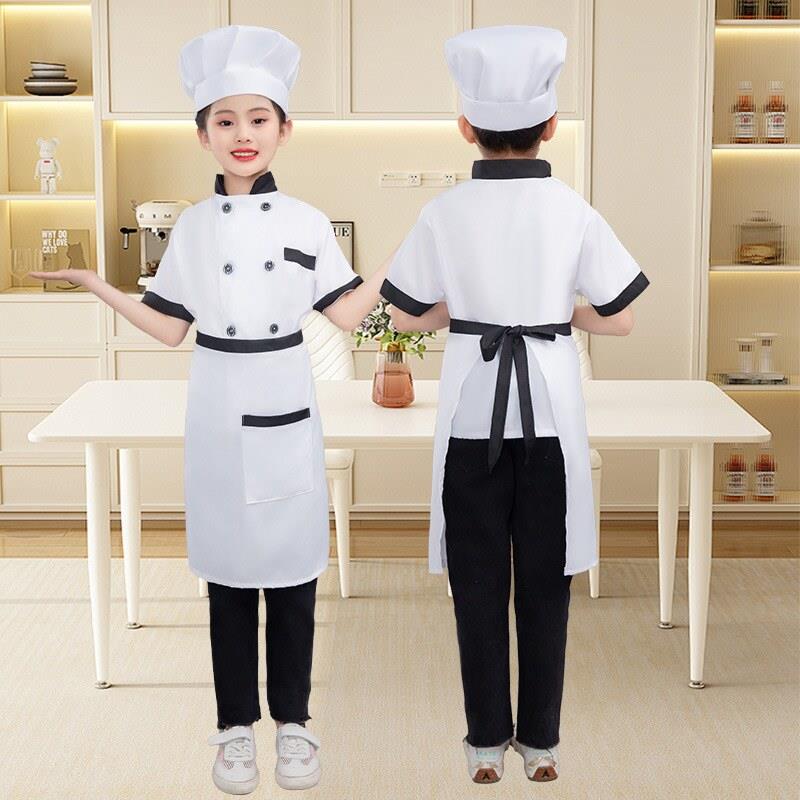 儿童厨师服画画衣工作服