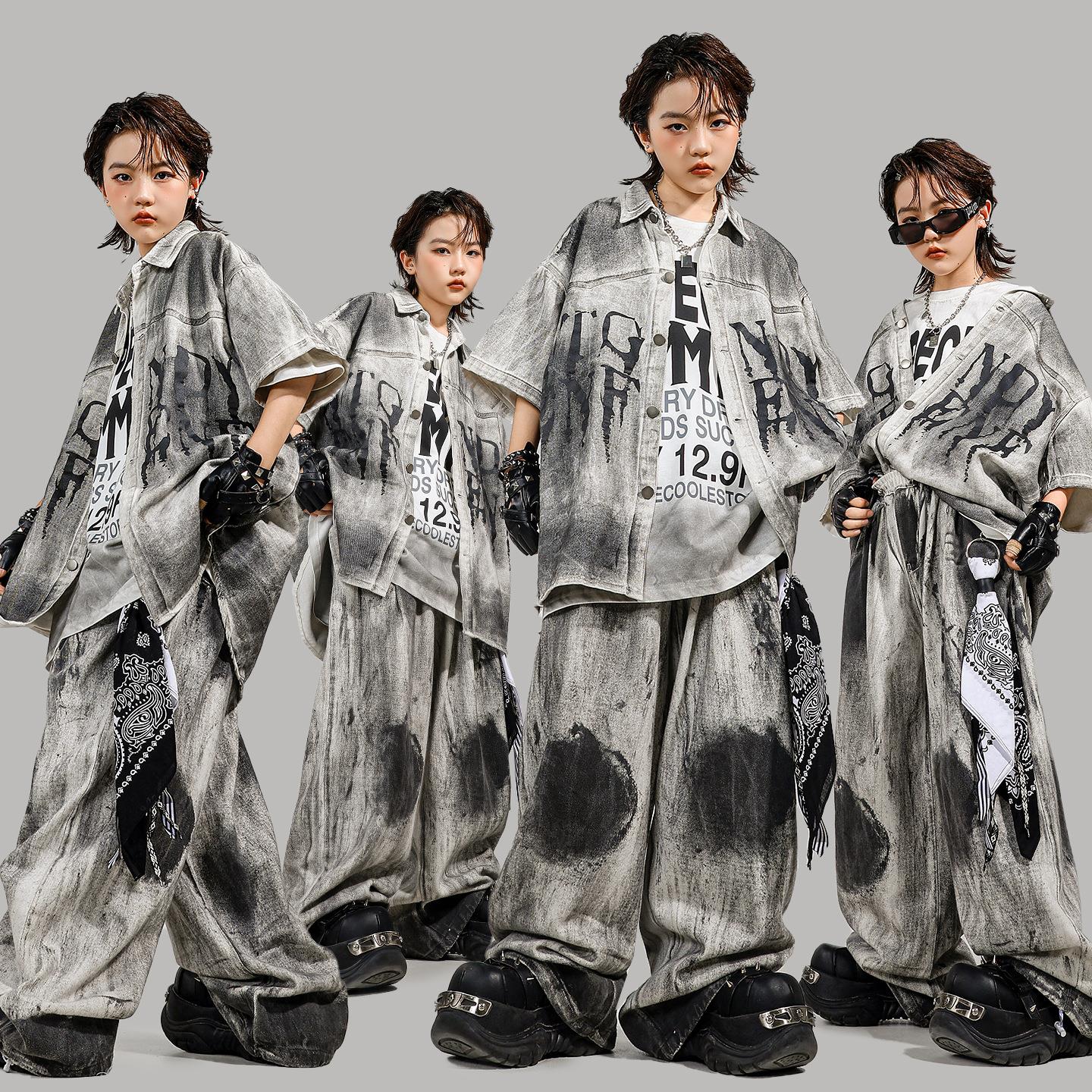 儿童街舞潮服男童宽松衬