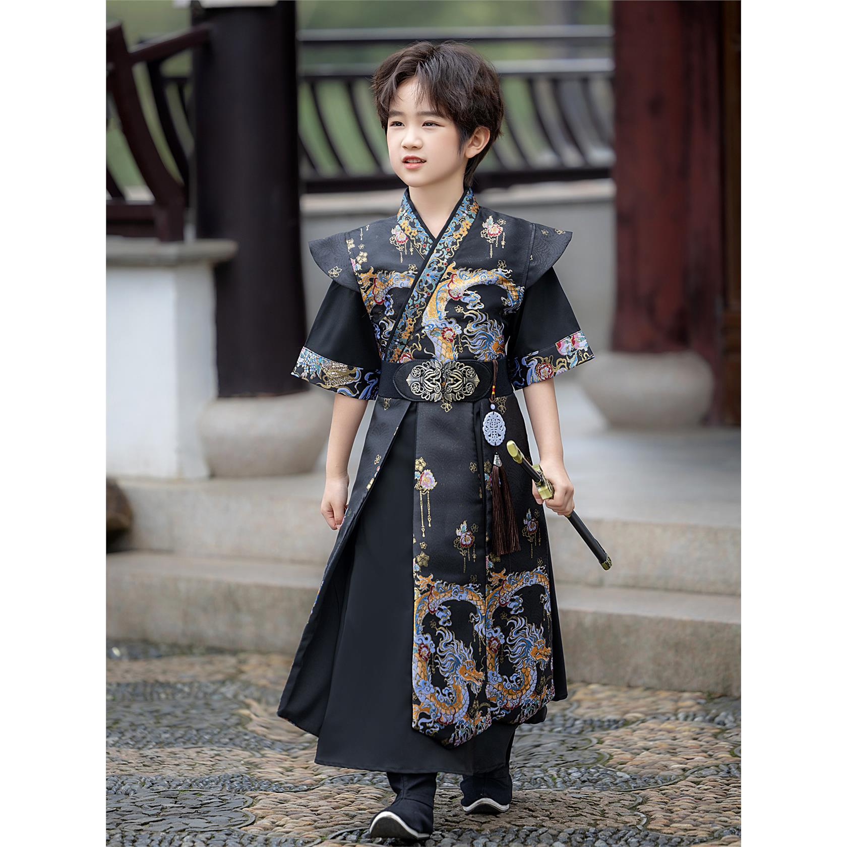 男童汉服夏季新款男孩短