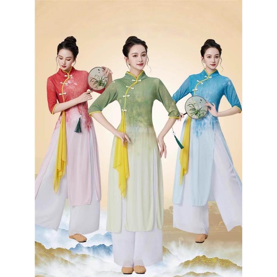 新款广场舞服装套装纱衣