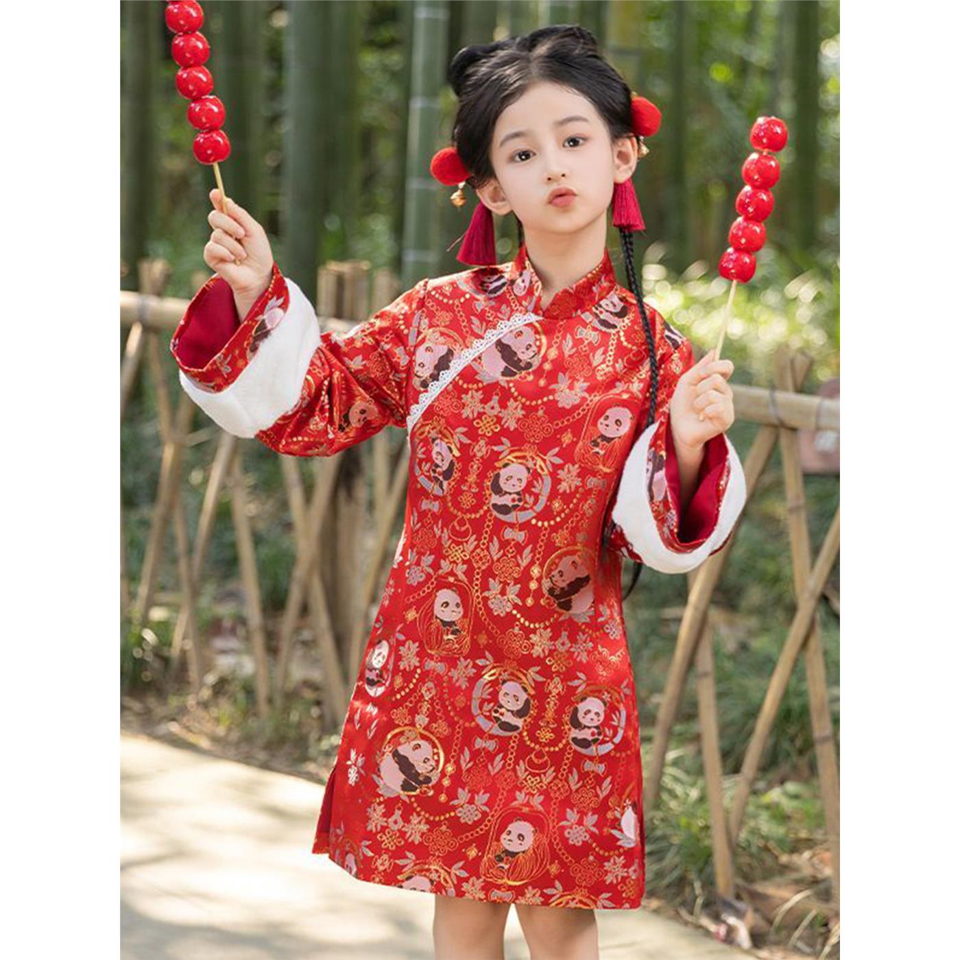 秋冬新款女童中国风旗袍