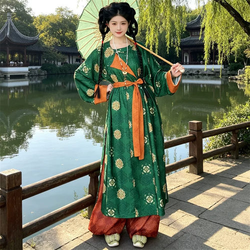 原创唐制汉服2026新款圆领袍唐风复原款古装男女同款长袍古风套装