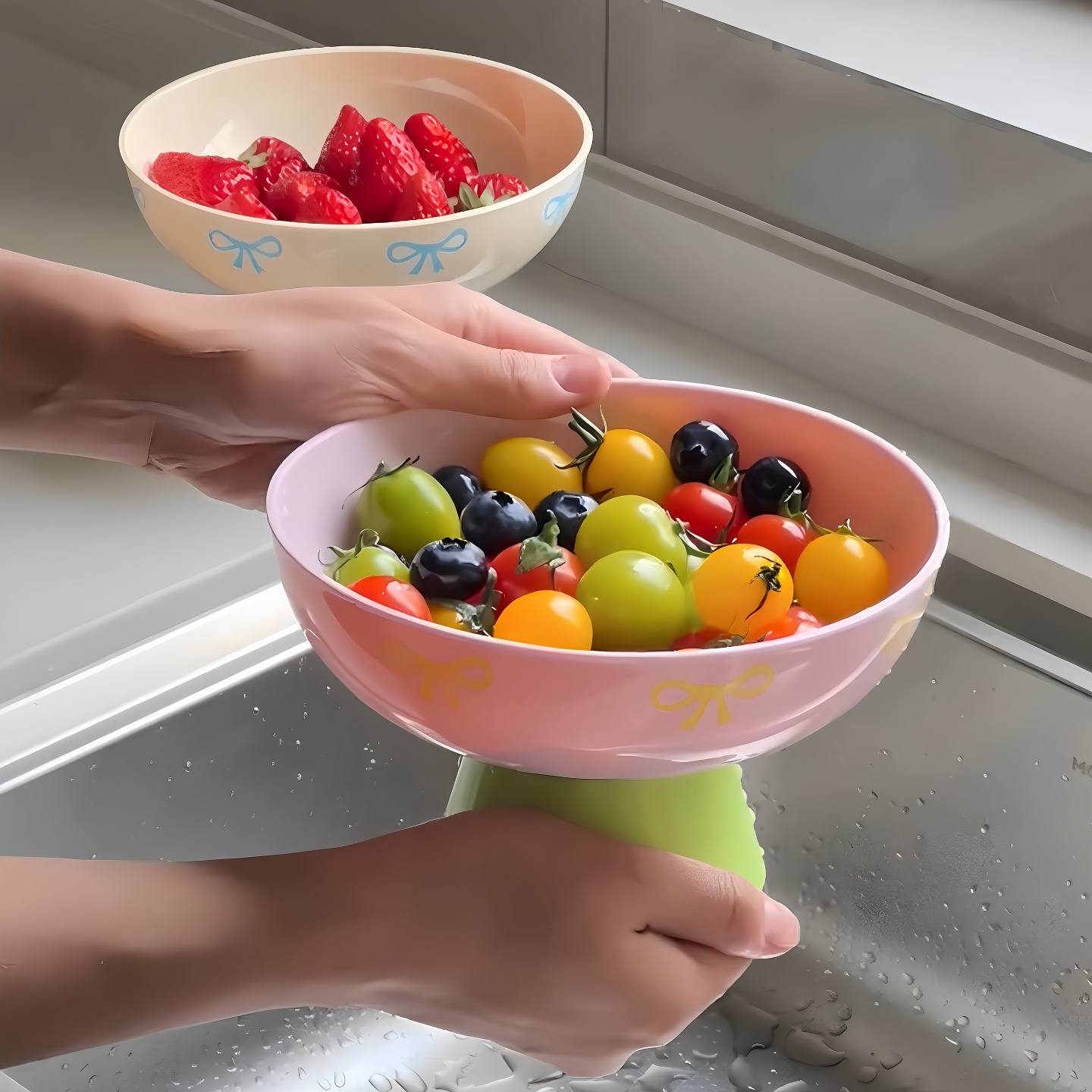 水果盘客厅茶几家用沥水盆2025新款高颜值茶几高档摆放零食干果盘