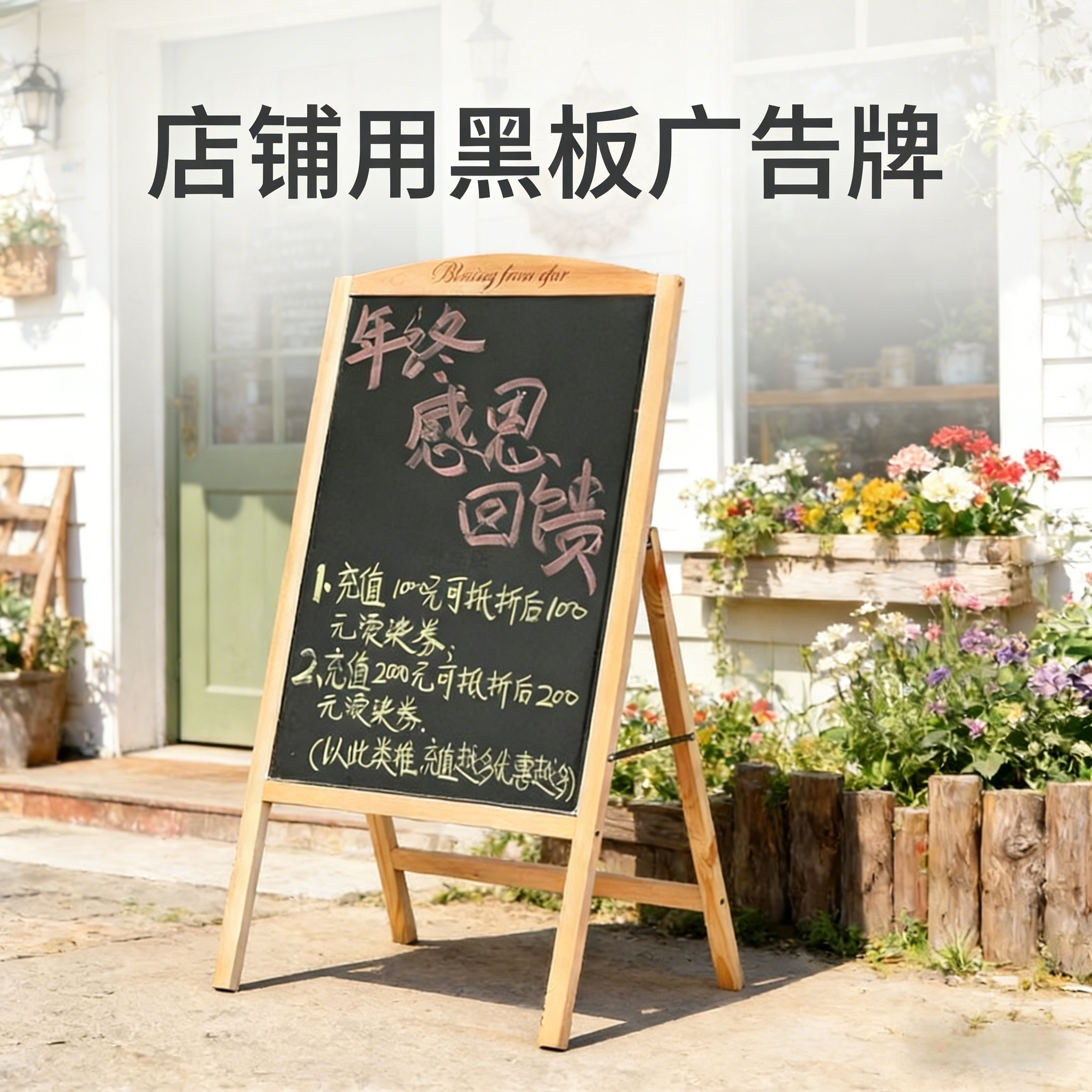 商用立式手写可擦写黑板广告牌图片