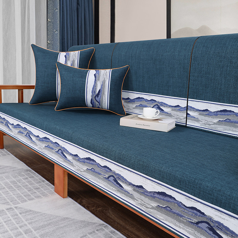 新中式棉麻沙发巾靠背巾