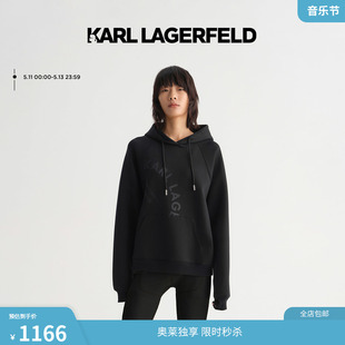 KARL 女黑色卫衣老佛爷231L1871 新款 LAGERFELD卡尔拉格斐2023春季