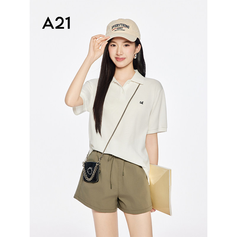 A21女装夏季宽松显瘦薄款短袖T恤图片