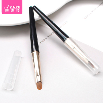唇刷C1zb551-迷你便携式带盖口红刷女初学者化妆刷自然勾勒唇