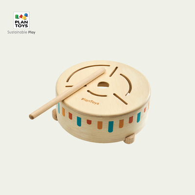 plantoys感官木鼓婴听觉刺激乐器宝宝手眼协调敲击鼓1-3岁木玩