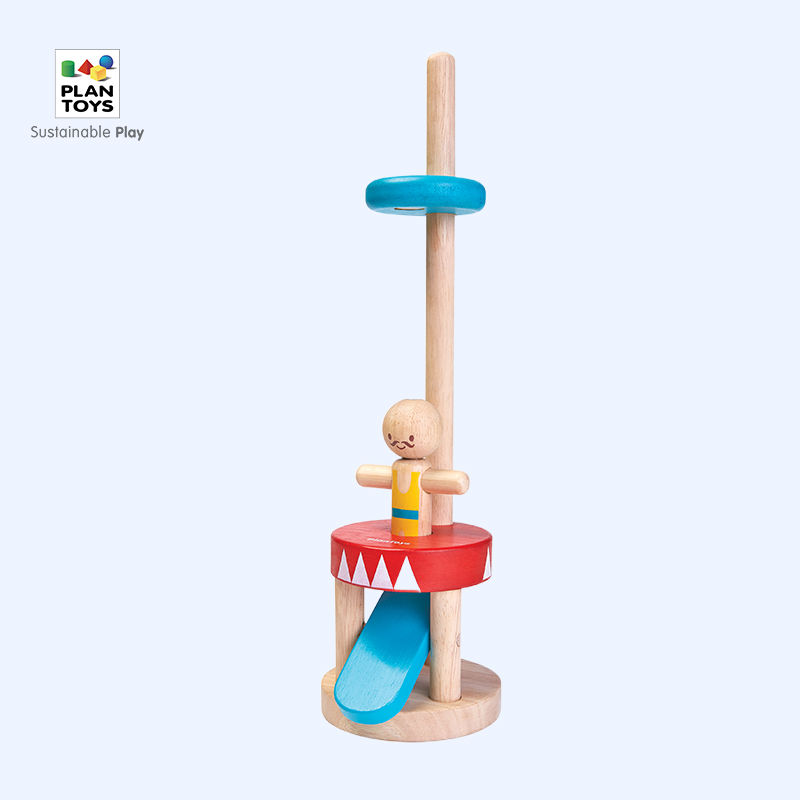 plantoys红点设计奖儿童玩具小丑跳跳乐木制创意趣味礼物5361