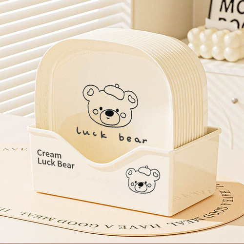 小熊吐骨食品级塑料餐桌水果盘