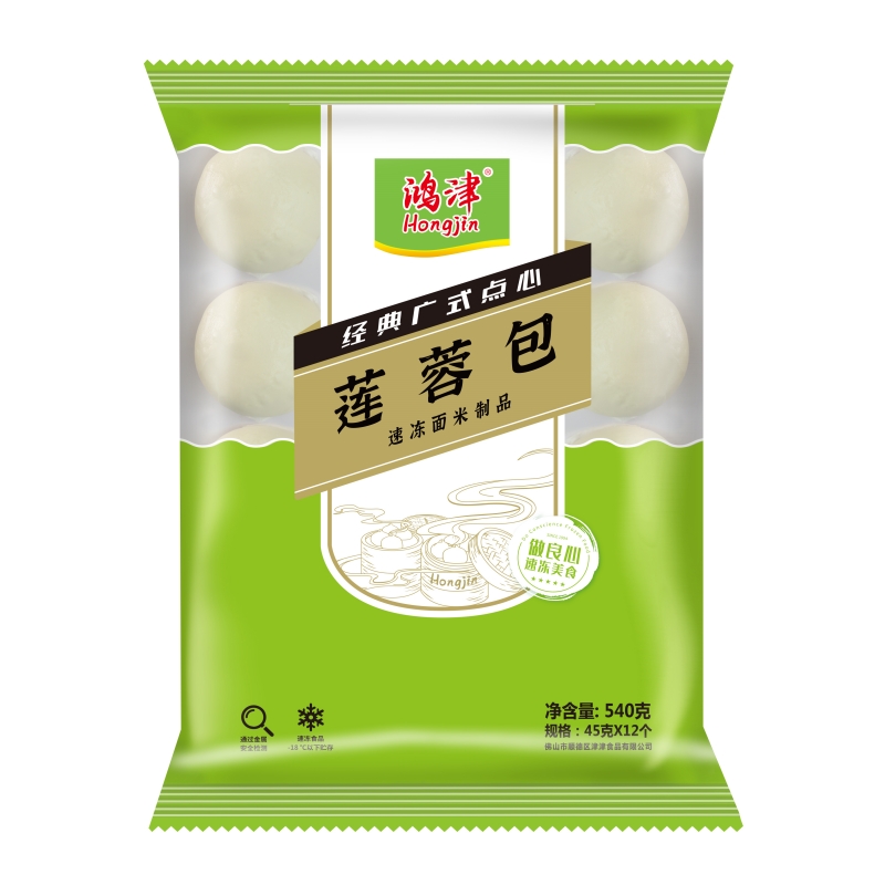 鸿津莲蓉包540g/12个方便速食冻品广式早茶点心儿童早餐