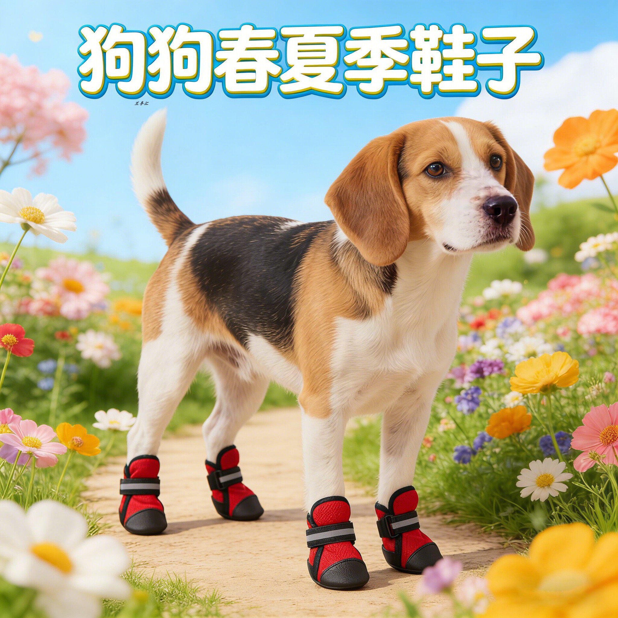 宠物狗狗鞋子比格专用大型犬软底甩不掉透气凉鞋春夏季大狗鞋套