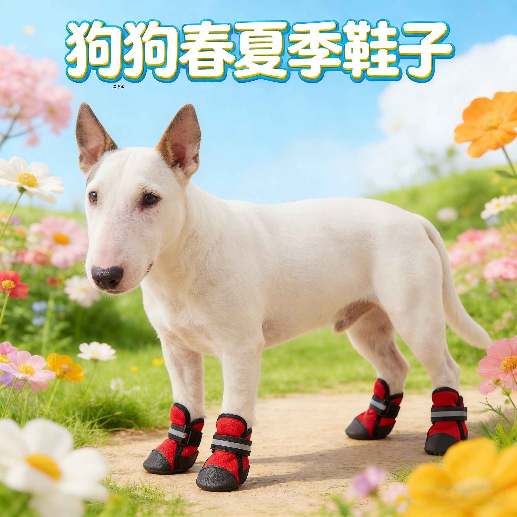 宠物狗狗鞋子牛头梗专用大型犬软底甩不掉四季款透气鞋套凉鞋大狗