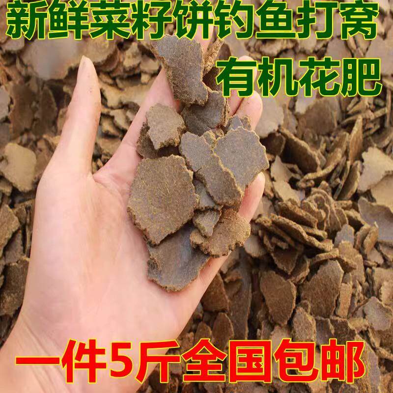 菜籽饼肥料农家自榨油枯饼菜子饼种果树园蔬菜种花有机肥钓鱼打窝