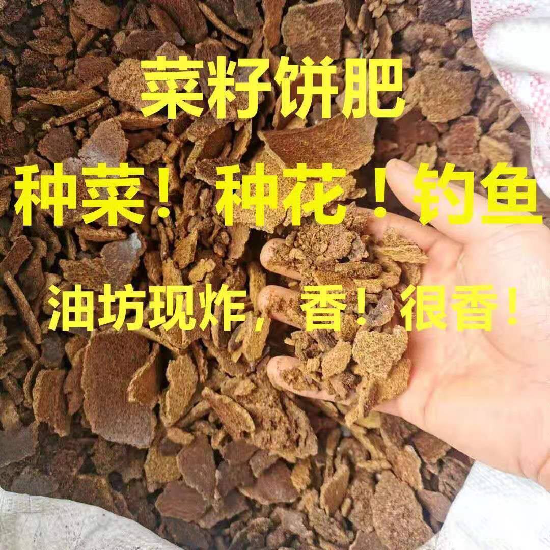 菜籽饼肥料自榨油枯油渣钓鱼打窝养花种菜油菜发酵家用有机肥料