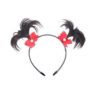 小辫子发箍儿童假发辫子蝴蝶结发箍发带宝宝仿真假发头饰个性道具