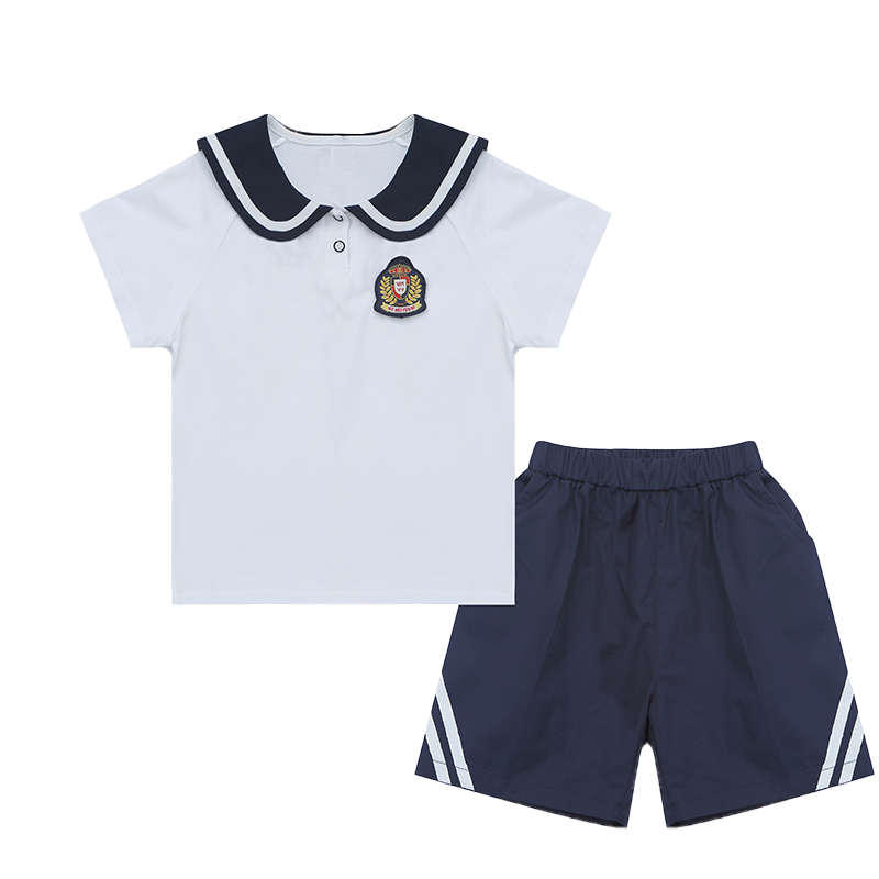幼儿园园服夏装英伦风学生校服套装海军风运动班服儿童毕业照班服