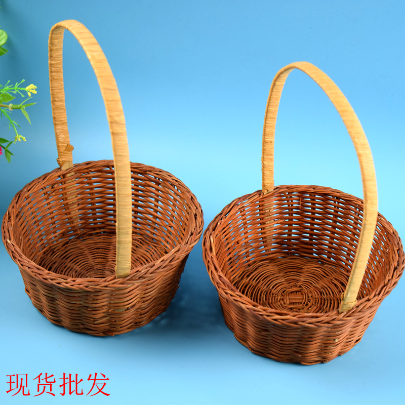 源头现货芒编小号提篮特色手工